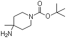 结构式 CAS# 343788-69-2, 4-氨基-4-甲基哌啶-1-甲酸叔丁酯