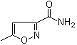 结构式 CAS# 3445-52-1, 5-甲基-3-异恶唑甲酰胺