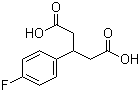 structure of CAS# 3449-63-6, 3-(4-Fluorophenyl)glutaric acid