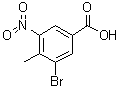 3-Bromo-4-methyl-5-nitrobenzoic acid molecular structure (CAS 34545-20-5)