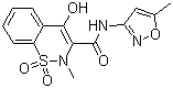 structure of CAS# 34552-84-6, Isoxicam;Pacyl; Vectren; W 8495; 4-Hydroxy-2-methyl-N-(5-methyl-3-isoxazolyl)-2H-1,2-benzothiazine-3-carboxamide-1,1-dioxide