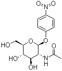 structure of CAS# 3459-18-5, 4-Nitrophenyl 2-(acetylamino)-2-deoxy-beta-D-glucopyranoside;N-[(2S,3R,4R,5S,6R)-4,5-dihydroxy-6-(hydroxymethyl)-2-(4-nitrophenoxy)oxan-3-yl]acetamide