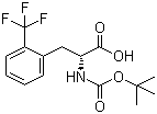 structure of CAS# 346694-78-8, Boc-D-2-trifluoromethylphenylalanine