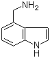 structure of CAS# 3468-18-6, 1H-Indole-4-methanamine;4-(Aminomethyl)indole; NSC 131886