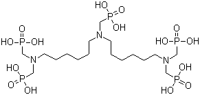 structure of CAS# 34690-00-1, Bis(hexamethylenetriaminepenta(methylenephosphonic acid));[[(Phosphonomethyl)imino]bis[hexamethylenenitrilobis(methylene)]]tetrakisphosphonic acid; BHMTPMPA