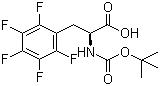 N-叔丁氧羰基-L-五氟苯丙氨酸分子结构 (CAS 34702-60-8)