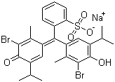structure of CAS# 34722-90-2, Bromthymol Blue sodium salt;3',3''-Dibromothymolsulfonephthalein sodium salt; BTB