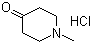 structure of CAS# 34737-83-2, 1-Methyl-4-piperidinol hydrochloride;1-methyl-4-piperidone hydrochloride