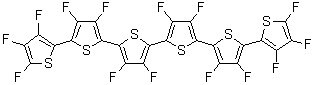 结构式 CAS# 347838-21-5, 3,3',3'',3''',3'''',3''''',4,4',4'',4''',4'''',4''''',5,5'''''-十四氟-2,2':5',2'':5'',2''':5''',2'''':5'''',2'''''-六联噻吩