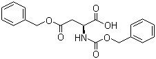 结构式 CAS# 3479-47-8, Cbz-L-天冬氨酸-4-苄酯; N-苄氧羰基-L-天冬氨酸-4-苄酯