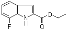 structure of CAS# 348-31-2, 7-Fluoro-1H-indole-2-carboxylic acid ethyl ester