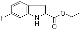 结构式 CAS# 348-37-8, 6-氟吲哚-2-甲酸乙酯