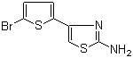 structure of CAS# 34801-14-4, 2-(2-Amino-4-thiazolyl)-5-bromothiophene;4-(5-Bromo-2-thienyl)-1,3-thiazol-2-amine; 4-(5-Bromo-2-thienyl)-2-thiazolamine