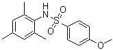 结构式 CAS# 349085-82-1, 4-甲氧基-N-(2,4,6-三甲基苯基)苯磺酰胺