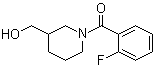structure of CAS# 349128-53-6, 1-(2-Fluorobenzoyl)-3-piperidinemethanol;(2-Fluorophenyl)[3-(hydroxymethyl)-1-piperidinyl]methanone