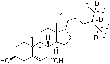结构式 CAS# 349553-94-2, 7alpha-羟基胆固醇-25,26,26,26-27,27,27-D7