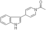 结构式 CAS# 34981-12-9, 3-(1-乙酰基-1,4-二氢吡啶-4-基)-1H-吲哚