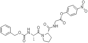 N-[1-[N-[(Phenylmethoxy)carbonyl]-L-alanyl]-L-prolyl]glycine 4-nitrophenyl ester molecular structure (CAS 35006-34-9)