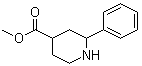 结构式 CAS# 351003-06-0, 2-苯基-4-哌啶羧酸甲酯