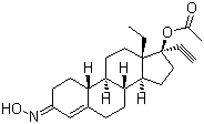 structure of CAS# 35189-28-7, Norgestimate;13-Ethyl-17-ethynyl-3-hydroxyimino-1,2,6,7,8,9,10,11,12,14,15,16-dodecahydrocyclopenta[a]phenanthren-17-yl acetate