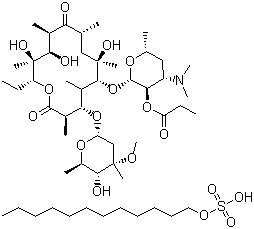 Erythromycin estolate molecular structure (CAS 3521-62-8)