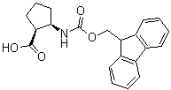(1R,2S)-rel-2-[[(9H-Fluoren-9-ylmethoxy)carbonyl]amino]cyclopentanecarboxylic acid molecular structure (CAS 352707-76-7)
