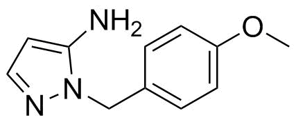 5-氨基-1-(4-甲氧基苄基)-1H-吡唑分子结构 (CAS 3528-45-8)