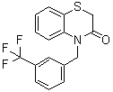 结构式 CAS# 353262-04-1, 4-[[3-(三氟甲基)苯基]甲基]-2H-1,4-苯并噻嗪-3(4H)-酮