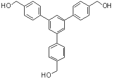 structure of CAS# 353289-47-1, 5'-[4-(Hydroxymethyl)phenyl][1,1':3',1''-terphenyl]-4,4''-dimethanol