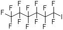 structure of CAS# 355-43-1, Perfluoro-1-iodohexane;Tridecafluoro-1-iodohexane; Tridecafluorohexyl iodide; 1-Iodotridecafluorohexane; Perfluorohexyl iodide