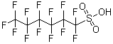 structure of CAS# 355-46-4, Tridecafluorohexanesulfonic acid;Perfluorohexanesulfonic acid