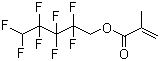 结构式 CAS# 355-93-1, 2,2,3,3,4,4,5,5-八氟戊基甲基丙烯酸酯; 甲基丙烯酸-1H,1H,5H-八氟戊酯