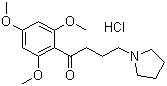 结构式 CAS# 35543-24-9, 盐酸丁咯地尔; 4-(1-吡咯烷基)-1-(2,4,6-三甲氧基苯基)-1-丁酮盐酸盐