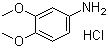 structure of CAS# 35589-32-3, 3,4-Dimethoxyaniline hydrochloride;3,4-Dimethoxyanilinium chloride