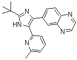 structure of CAS# 356559-20-1, SB 525334;6-[2-(1,1-Dimethylethyl)-5-(6-methyl-2-pyridinyl)-1H-imidazol-4-yl]quinoxaline