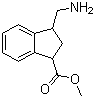 structure of CAS# 357426-12-1, 3-(Aminomethyl)-2,3-dihydro-1H-indene-1-carboxylic acid methyl ester