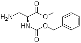 structure of CAS# 35761-27-4, 3-Amino-N-[(phenylmethoxy)carbonyl]-L-alanine methyl ester;Methyl 2-(S)-[N-Carbobenzyloxy]amino-3-aminopropionate