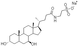 牛磺熊去氧胆酸钠盐分子结构 (CAS 35807-85-3)