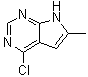 4-Chloro-6-methyl-7H-pyrrolo[2,3-d]pyrimidine molecular structure (CAS 35808-68-5)