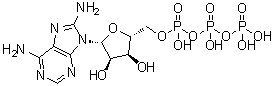 8-Aminoadenosine 5'-triphosphate molecular structure (CAS 35874-49-8)