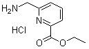 结构式 CAS# 359015-11-5, 6-(氨基甲基)-2-吡啶甲酸乙酯盐酸盐