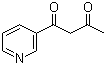 structure of CAS# 3594-37-4, 1-(3-Pyridyl)-1,3-butanedione;1-(Pyridin-3-yl)butane-1,3-dione; 1-Nicotinoylacetone; NSC 174282; Nicotinoylacetone
