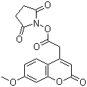7-Methoxy-4-coumarinylacetic acid N-succinimidyl ester molecular structure (CAS 359436-89-8)