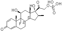 倍他米松磷酸酯分子结构 (CAS 360-63-4)