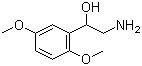 structure of CAS# 3600-87-1, 2-Amino-1-(2,5-dimethoxyphenyl)ethanol;1-(2,5-Dimethoxyphenyl)-2-aminoethanol; 2,5-Dimethoxyphenyl-2-hydroxyethylamine