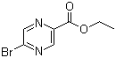 5-溴-2-吡嗪羧酸乙酯分子结构 (CAS 36070-83-4)
