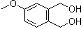 structure of CAS# 36132-95-3, 4-Methoxy-1,2-benzenedimethanol;(2-Hydroxymethyl-4-methoxyphenyl)methanol