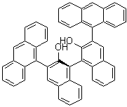 structure of CAS# 361342-50-9, (1S)-3,3'-Di-9-anthracenyl-[1,1'-binaphthalene]-2,2'-diol