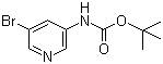 结构式 CAS# 361550-43-8, (5-溴吡啶-3-基)氨基甲酸叔丁酯