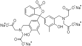 Xylenol orange tetrasodium salt molecular structure (CAS 3618-43-7)